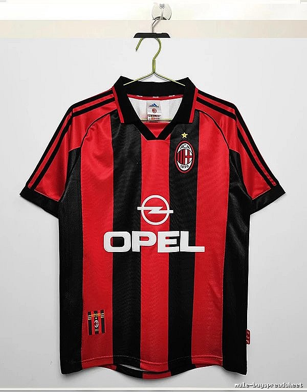 AC Milan Daily Retro soccer jersey Red Black Striped for City Outfits