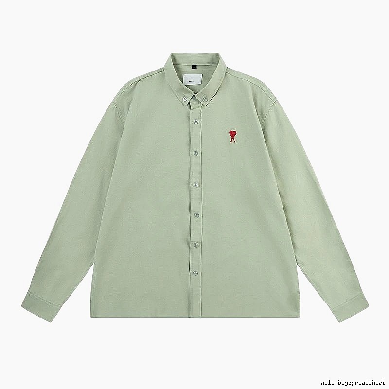 AMI minimalist style green shirt