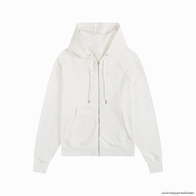 AMI simple style white hoodie
