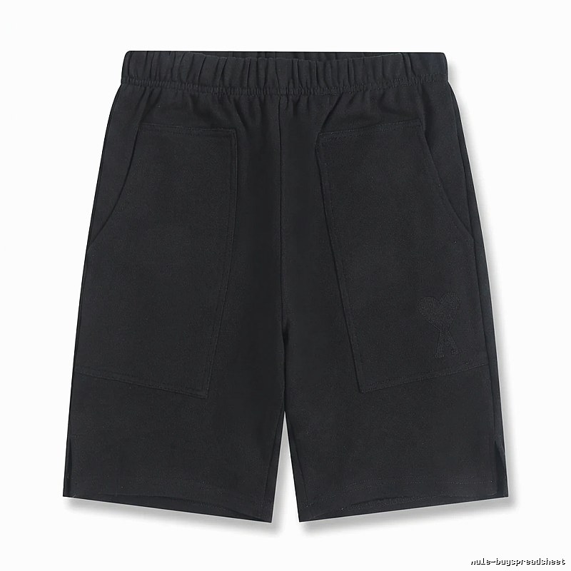 AMI Workwear Style Black Shorts