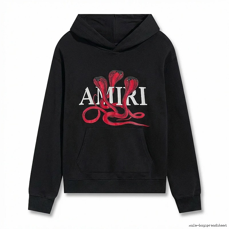 AMIRI black hoodie with snake print