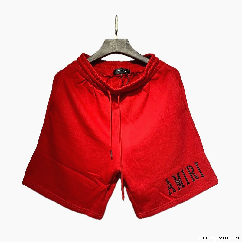 AMIRI Embroidered Street Style Red Casual Shorts