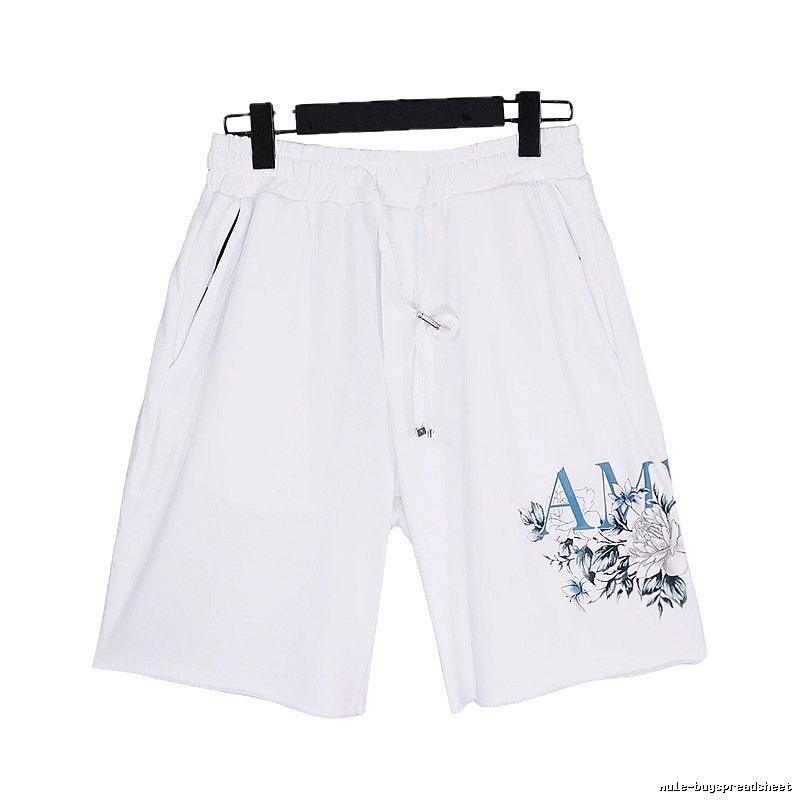 AMIRI High Street Style Floral Print White Shorts