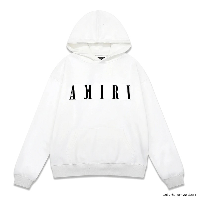 AMIRI minimalist style white hoodie