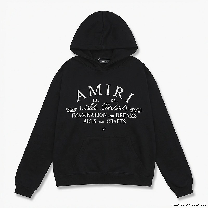AMIRI retro-style black hoodie