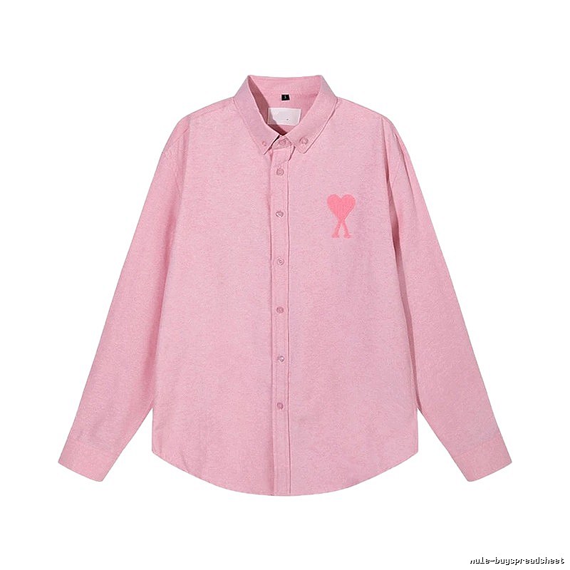 AMI's Love Minimalist Style Pink Shirt