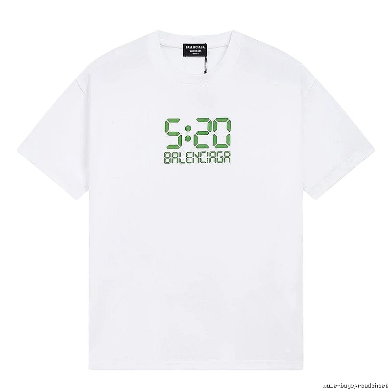 Balenciaga 5:20 Printed Trendy White T-Shirt
