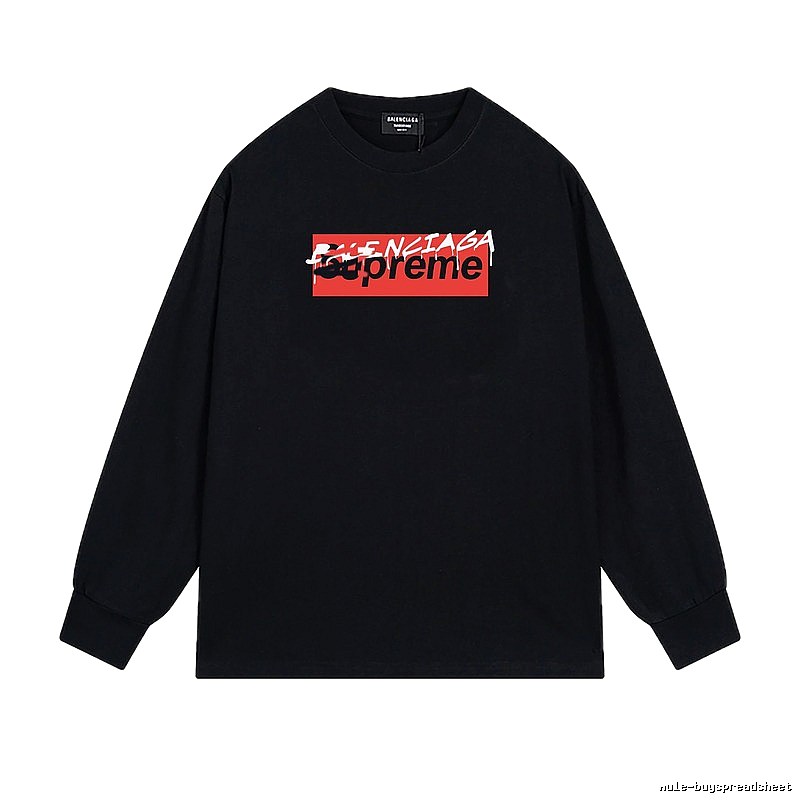 Balenciaga Co-branded Trendy Cool Black Sweatshirt
