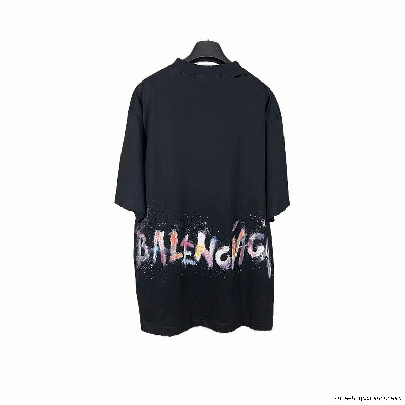 Balenciaga graffiti-style black T-shirt