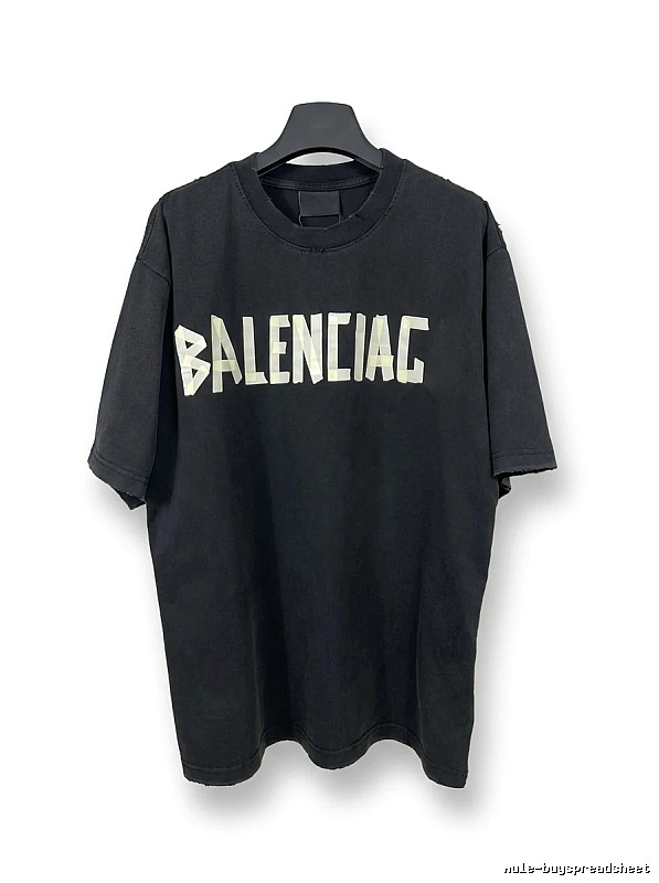 Balenciaga letter-style black T-shirt