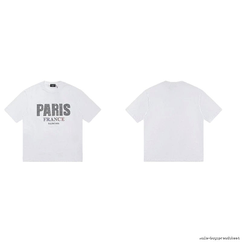 Balenciaga Paris Collection Minimalist Style White T-Shirt