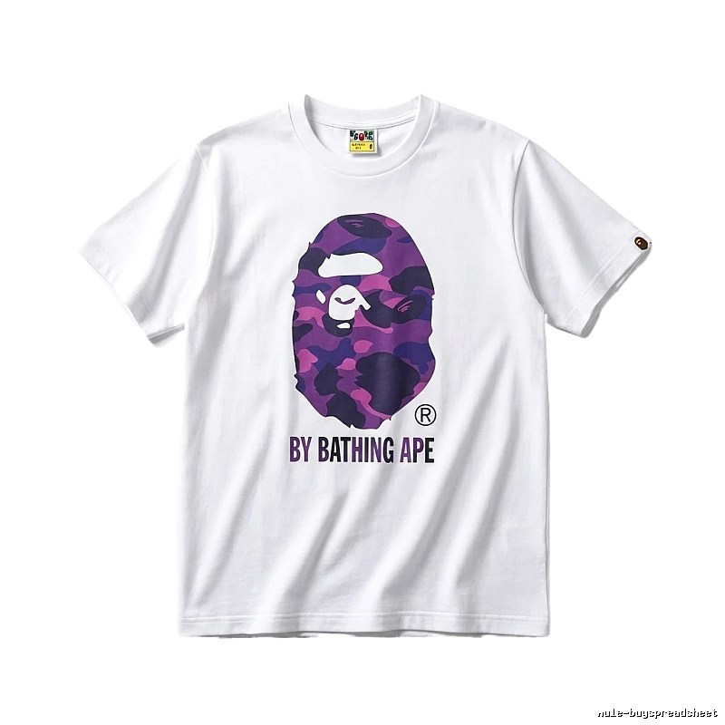 Bape camouflage style white T-shirt