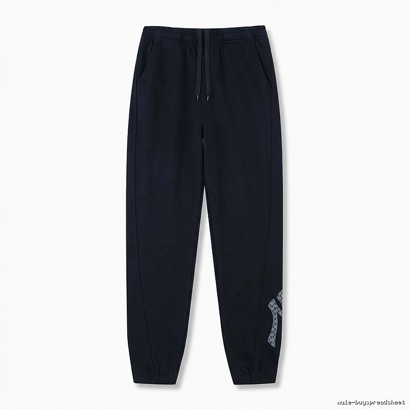 Basic style casual black pants of MLB