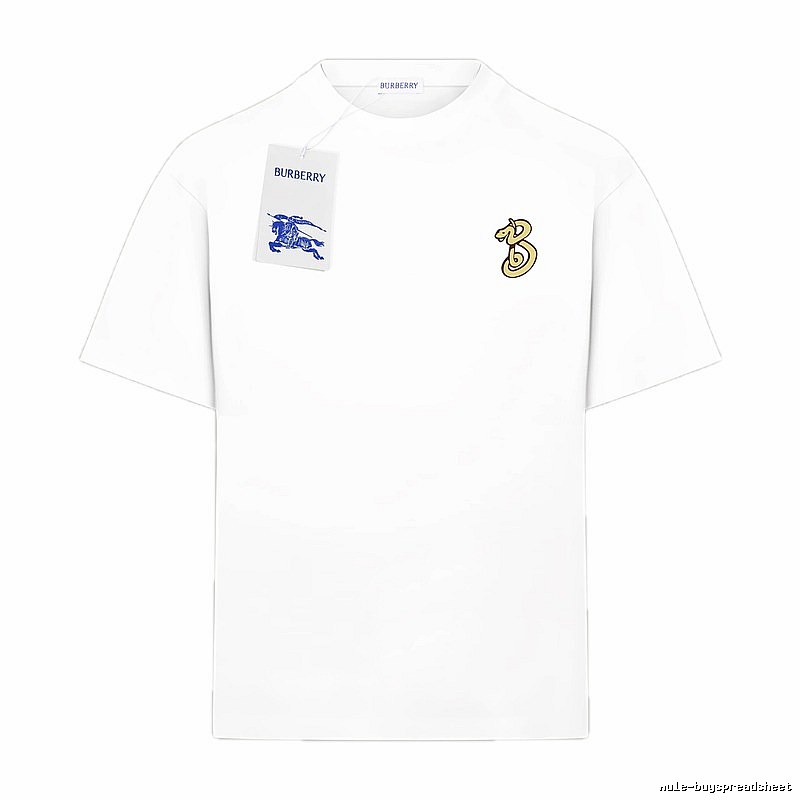 Burberry 3-letter logo simple white T-shirt