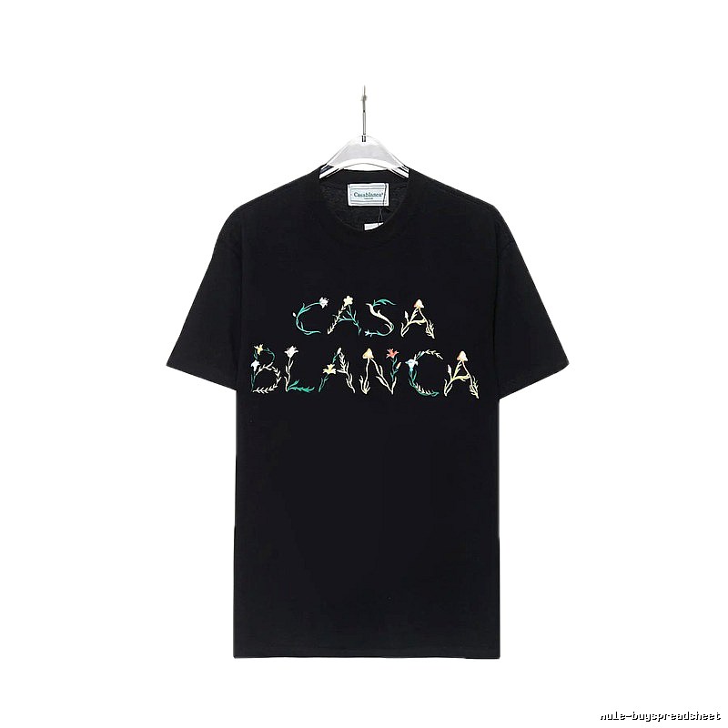 Casablanca Floral Style Black T-shirt
