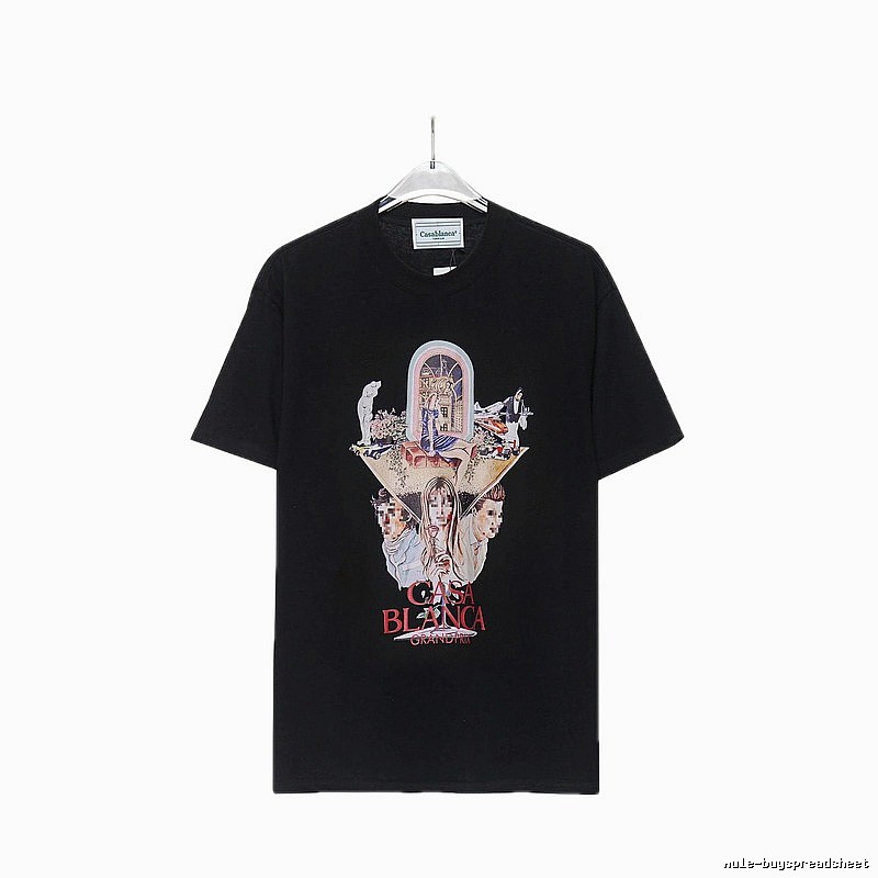 Casablanca Printed Trendy Black T-shirt