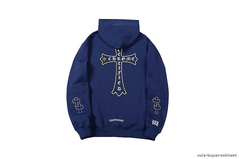 Chrome Hearts 2088-81 Navy Cross Graphic Hoodie Clean Colorway