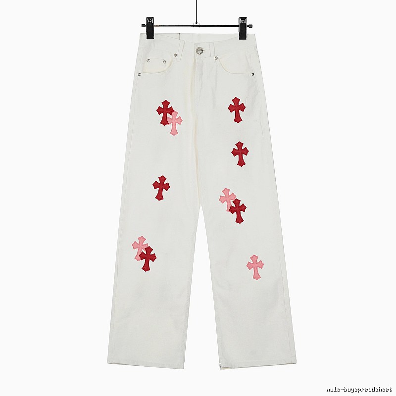 Chrome Hearts Casual Graphic jeans Light Denim Jeans for Streetwear Looks