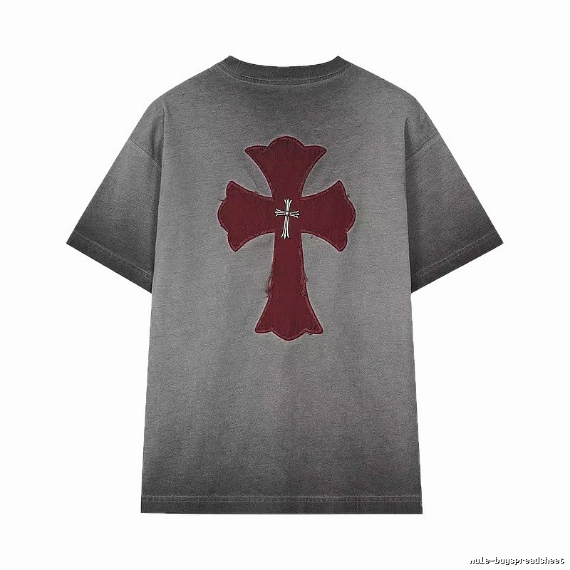 Chrome Hearts Cross Series Vintage Distressed Smoky Gray T-Shirt