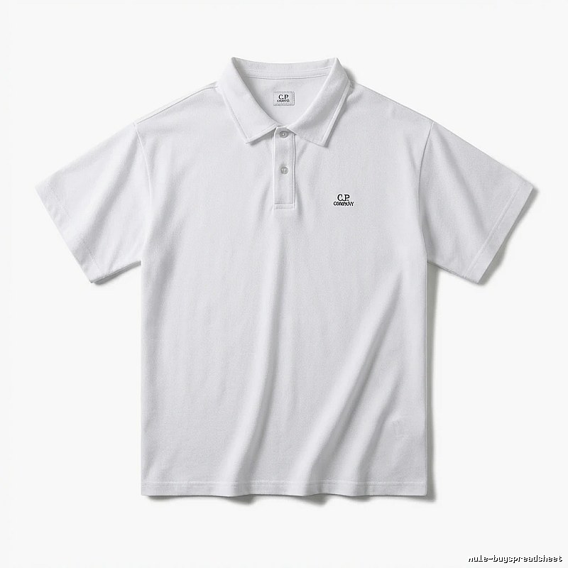 C.P simple style white Polo shirt