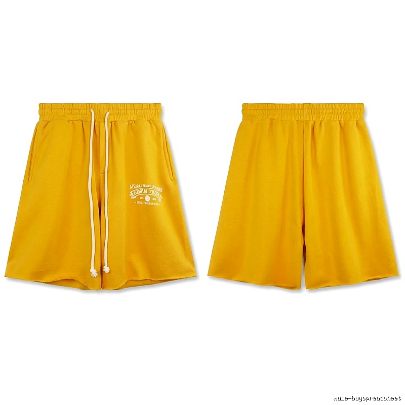 DENIM TEARS American-style yellow shorts