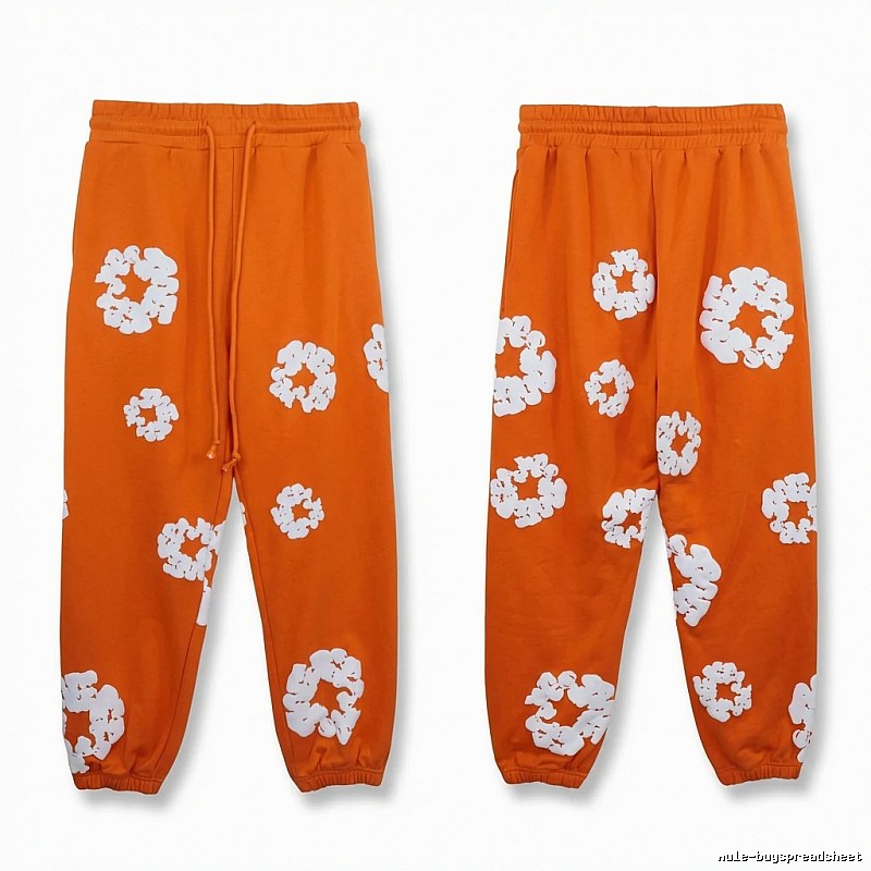 DENIM TEARS Printed Casual Orange Pants