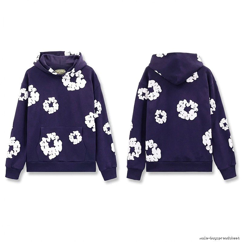 DENIM TEARS Printed Vintage Navy Blue Sweatshirt