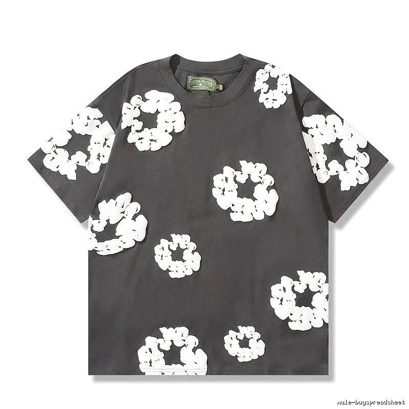 DENIM TEARS Three-dimensional Flower Style T-shirt