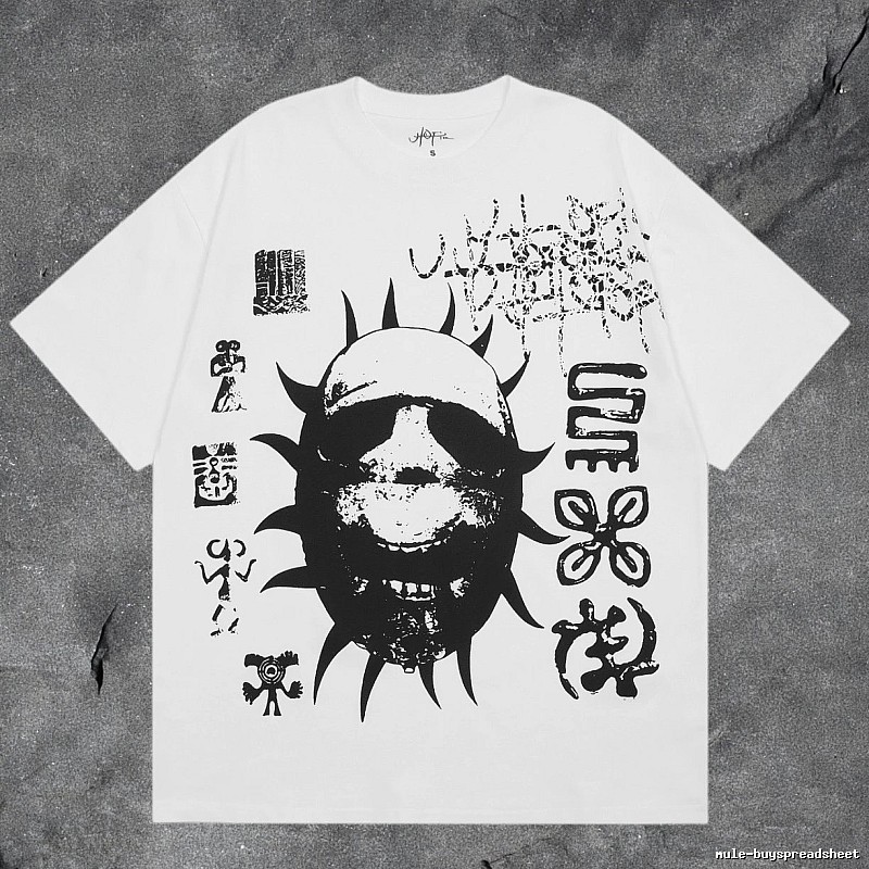 Denim Tears White Graphic T-Shirt Logo Detail
