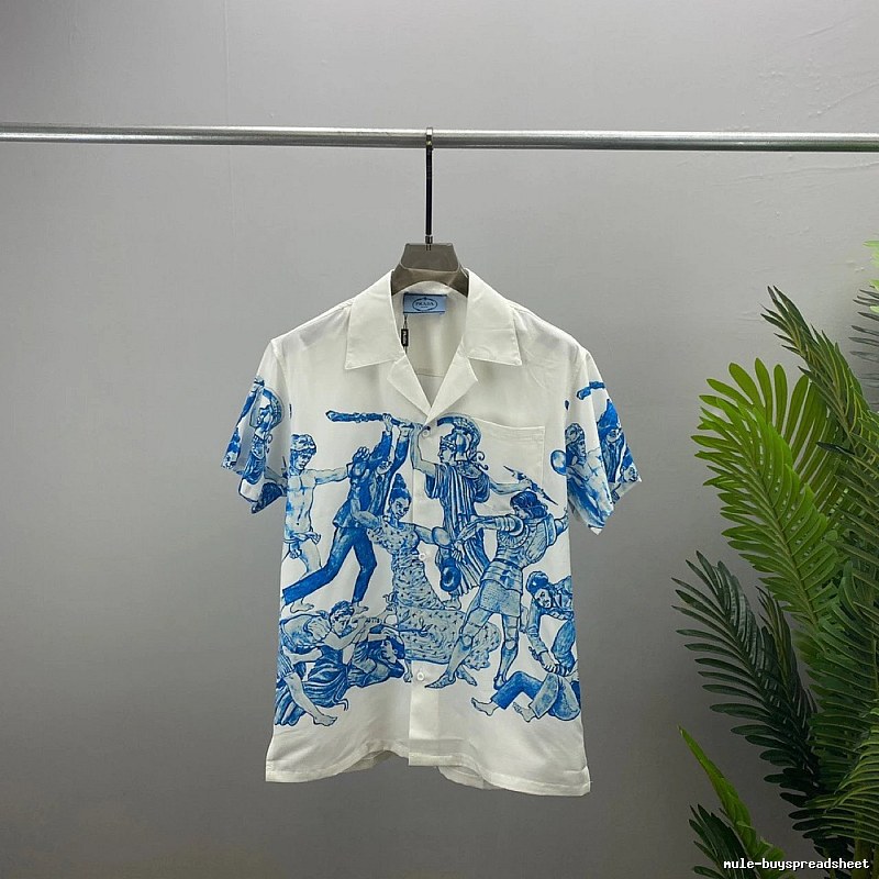 Dior Printed short-sleeve shirt White Button