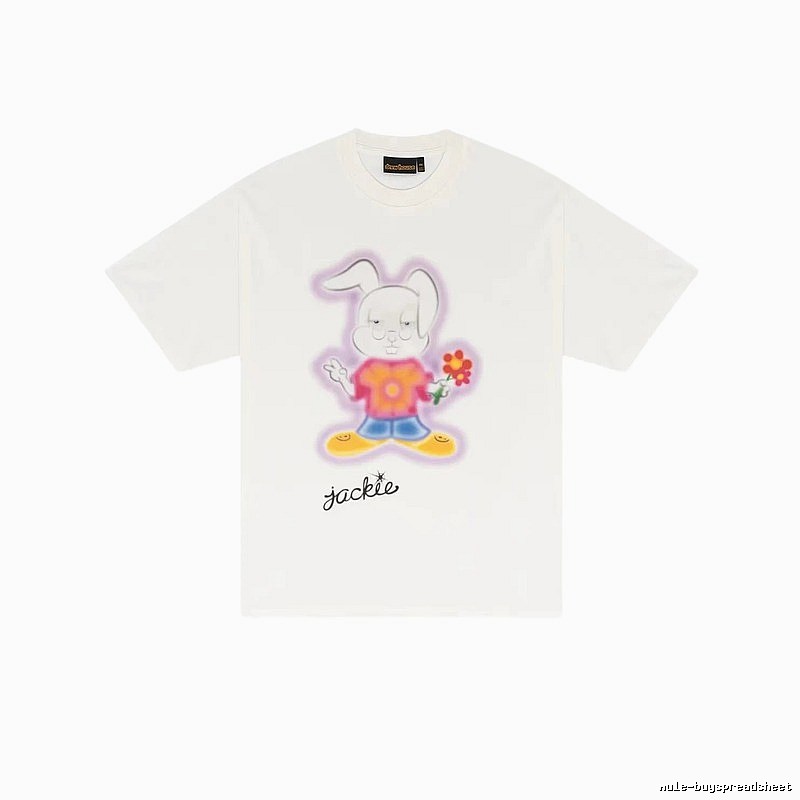 DREW Rabbit Graffiti Cool Trendy Off-white T-shirt