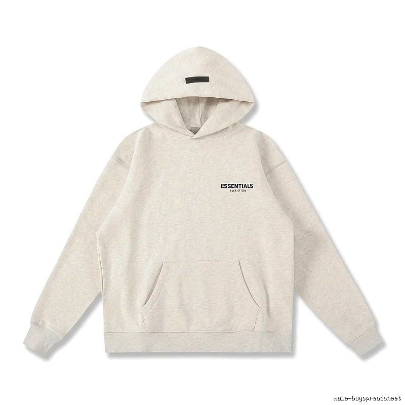 ESSENTIALS minimalist light beige hoodie