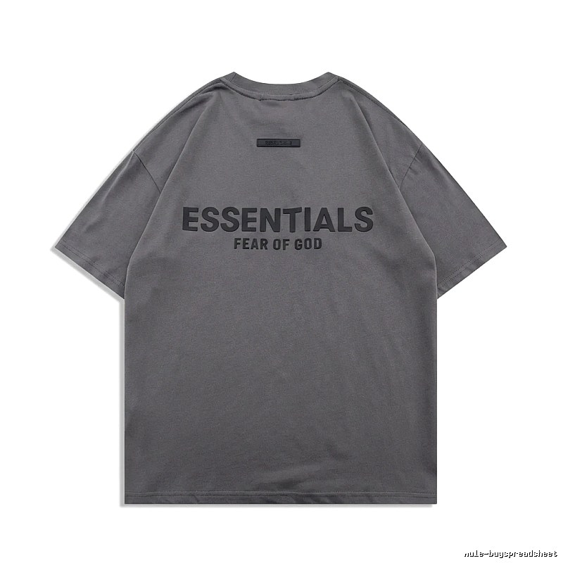 ESSENTIALS Simple Grey Short-sleeve Shirt