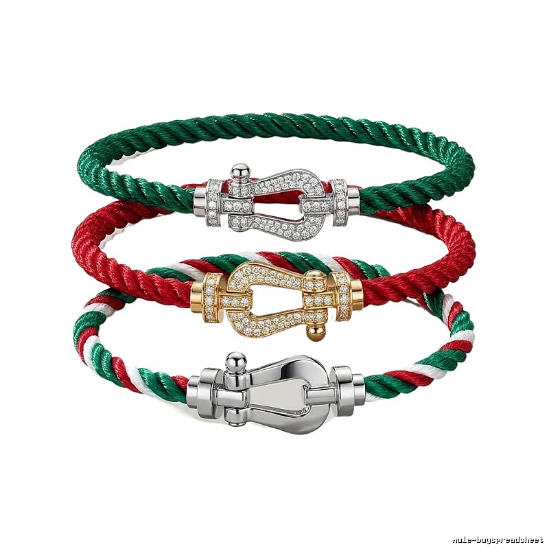 Fred Classic Red and Green Rope Bracelet