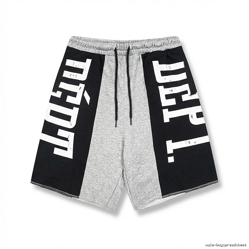 Gallery Dept. letter-print grey and black shorts