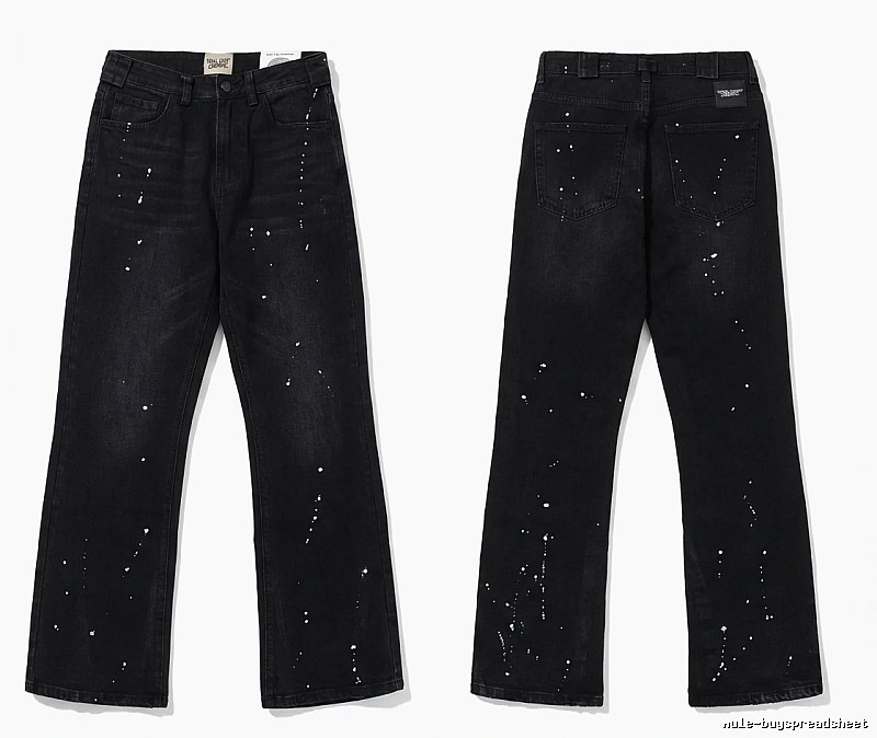 Gallery Dept Splatter-paint Style Black Jeans