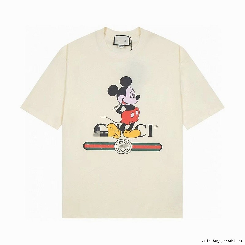 Gucci x Mickey Mouse Co-branded Vintage Style Off-white T-shirt