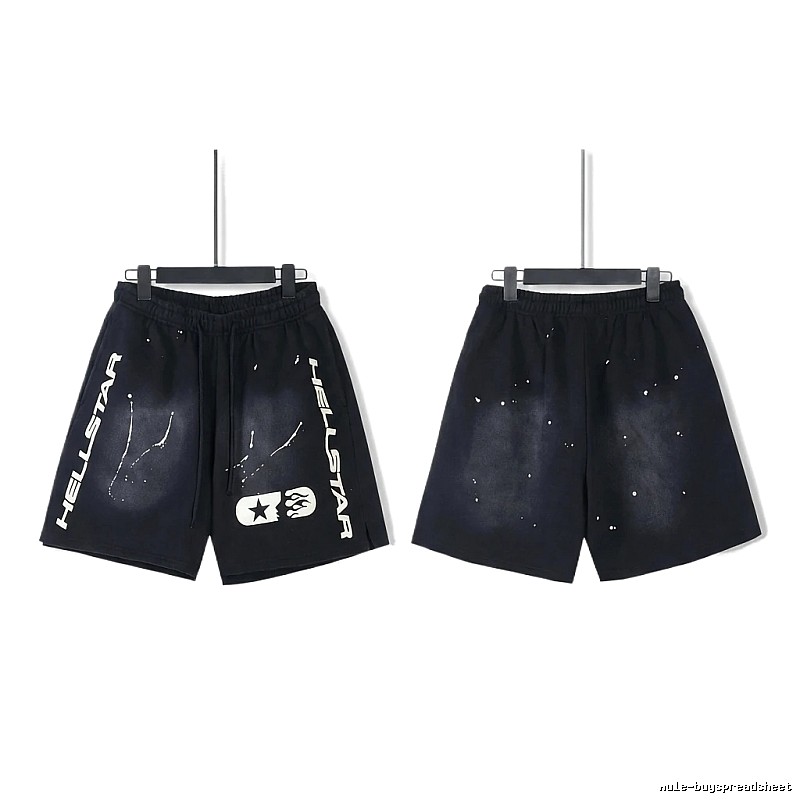 Hellstar dark style black shorts