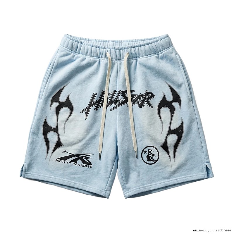 Hellstar dark style light blue shorts