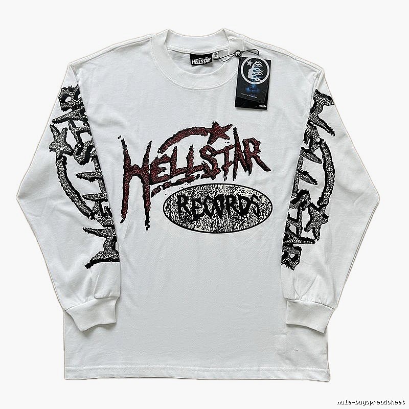 Hellstar dark style white long-sleeved shirt