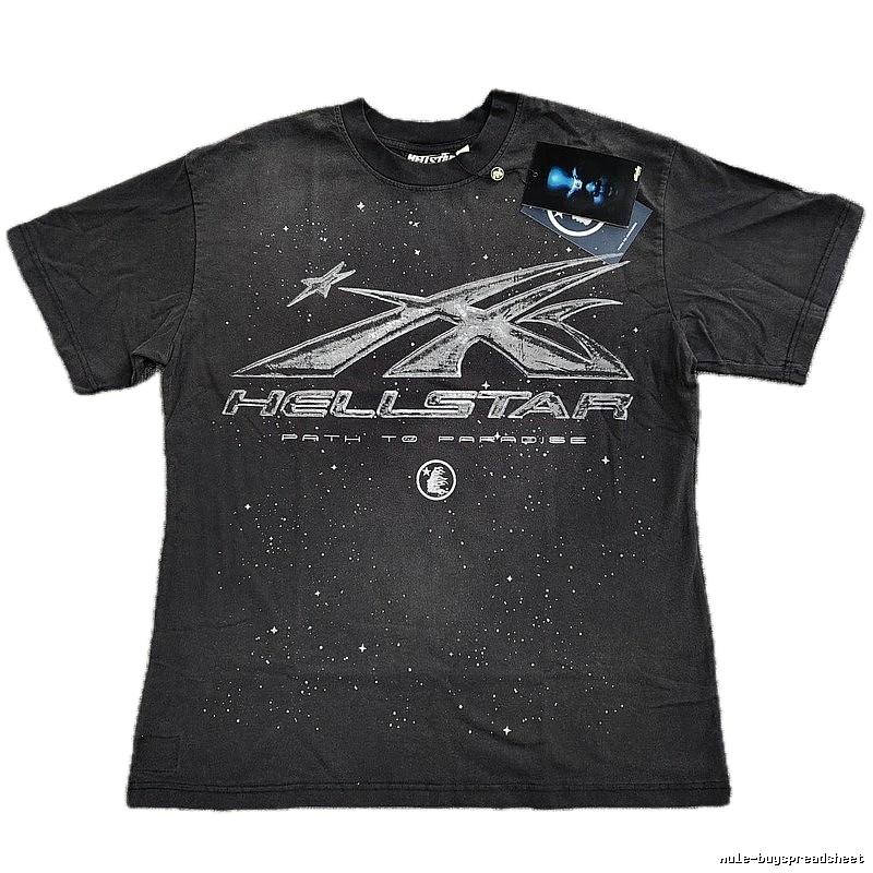 Hellstar Starry Sky Collection Vintage Distressed Black T-Shirt