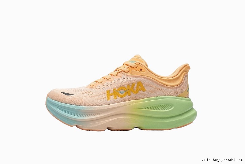 HOKA retro - style gradient - colored running shoes