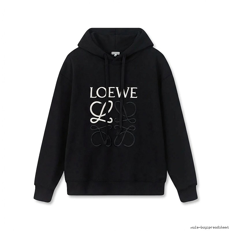 LOEWE letter embroidery style hoodie