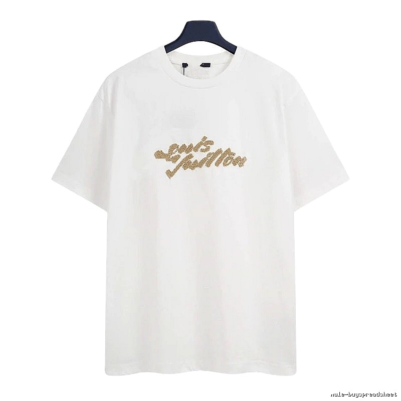 Louis Vuitton Flocked Casual Style White Short-Sleeve T-Shirt