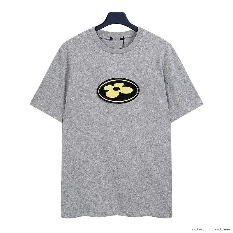 Louis Vuitton Floral Trend Style Grey Short-sleeve T-shirt