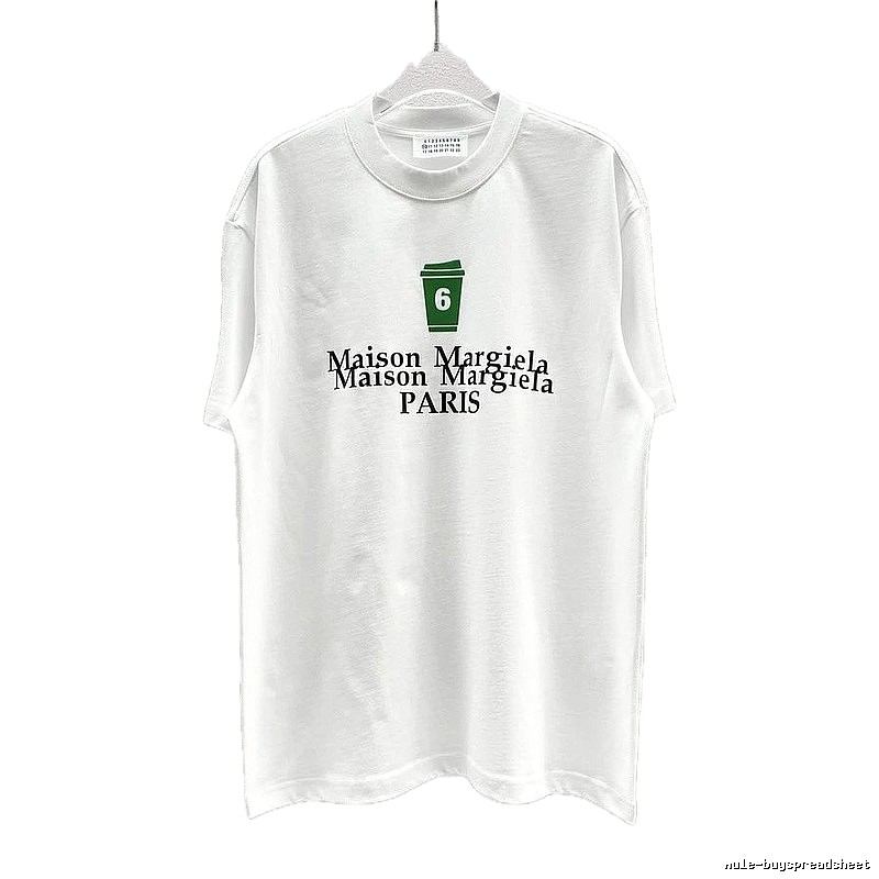 Maison Margiela No.6 Printed Casual White T-Shirt