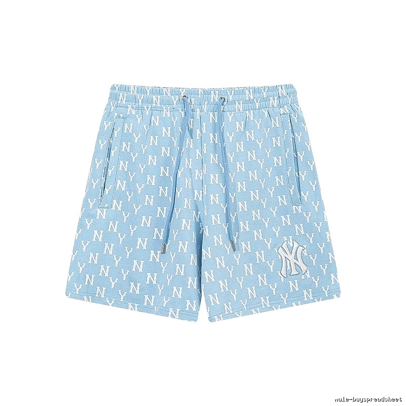 MLB full-print style light blue shorts