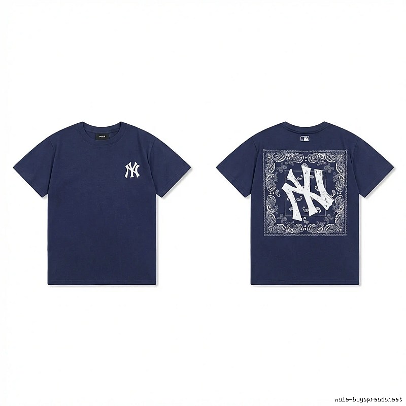 MLB Printed Trendy Style Navy Blue T-shirt