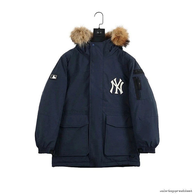 MLB workwear style navy blue down jacket