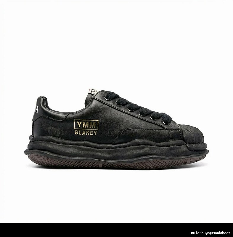 MMY thick-soled retro-style black shoes